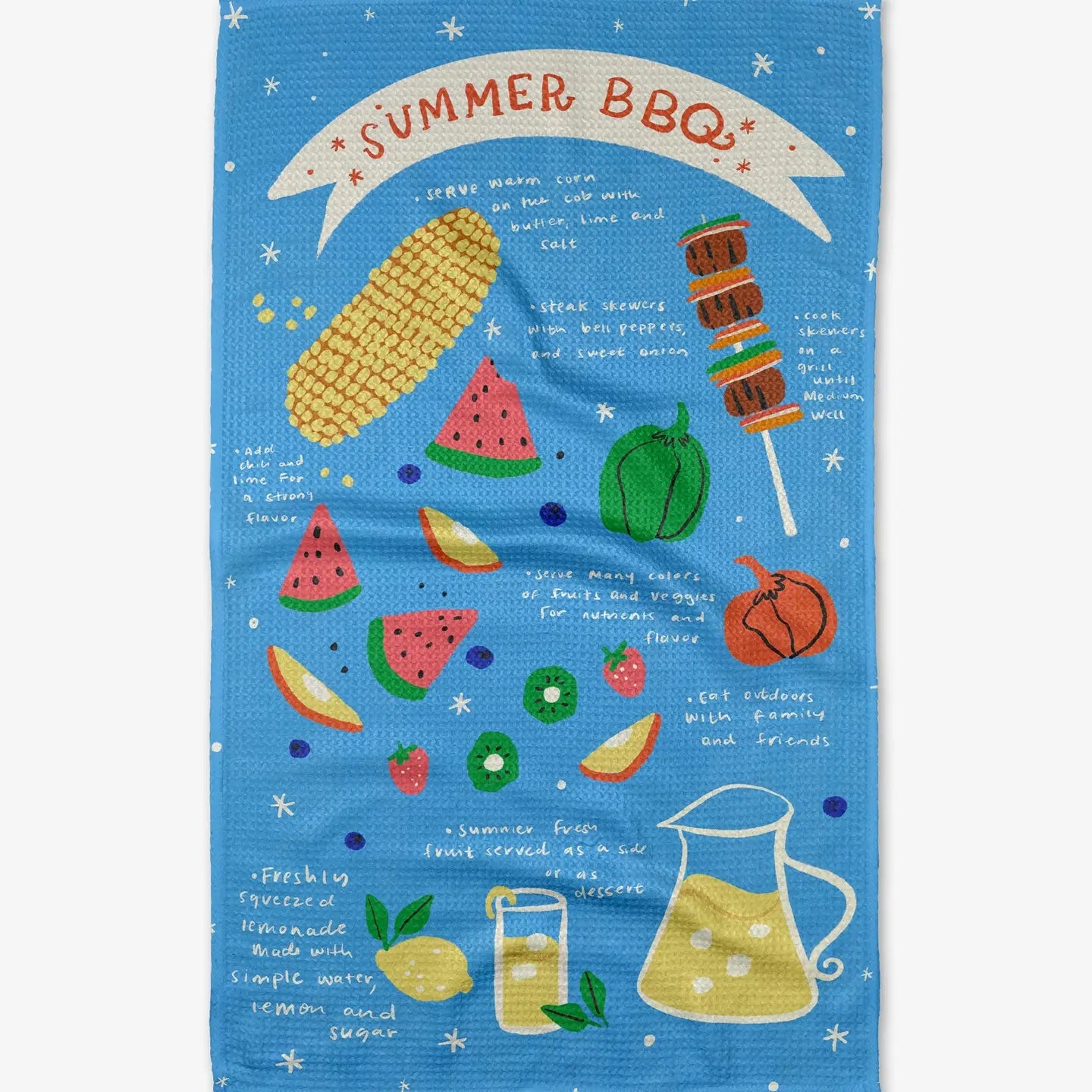 Geometry Tea Towel-Summer Bbq