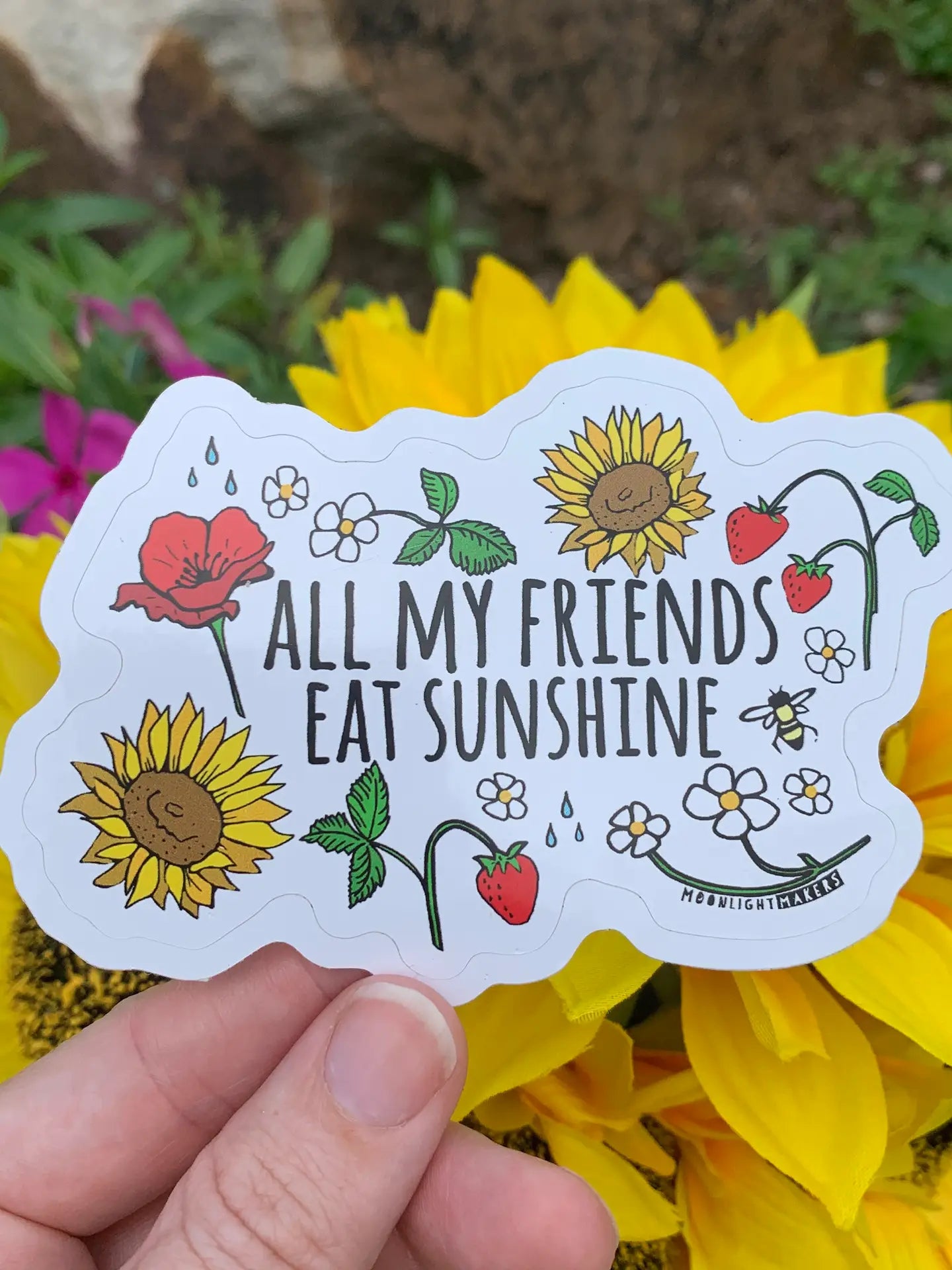 All My Friends Eat Sunshine Sticker