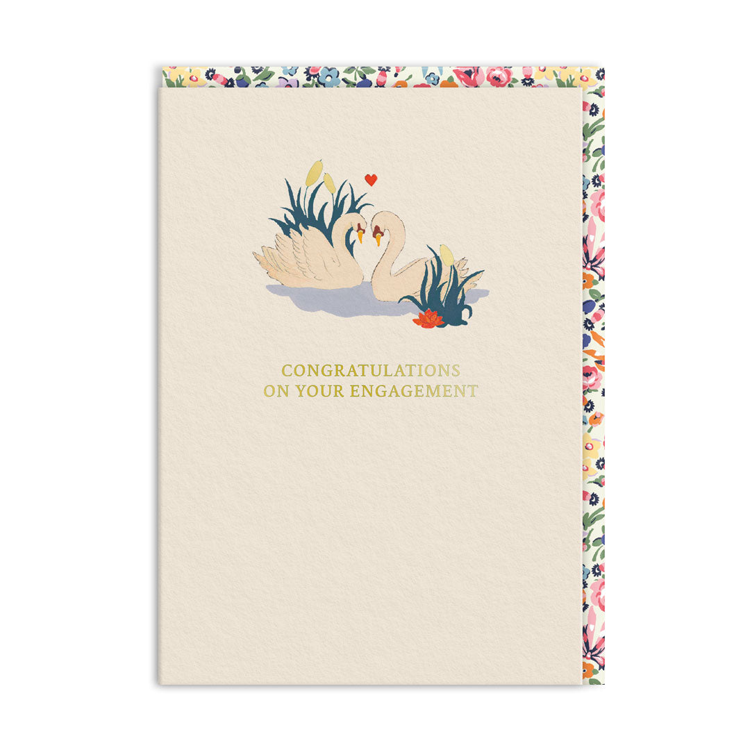 Swans Engagement Card