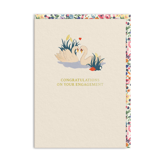 Swans Engagement Card