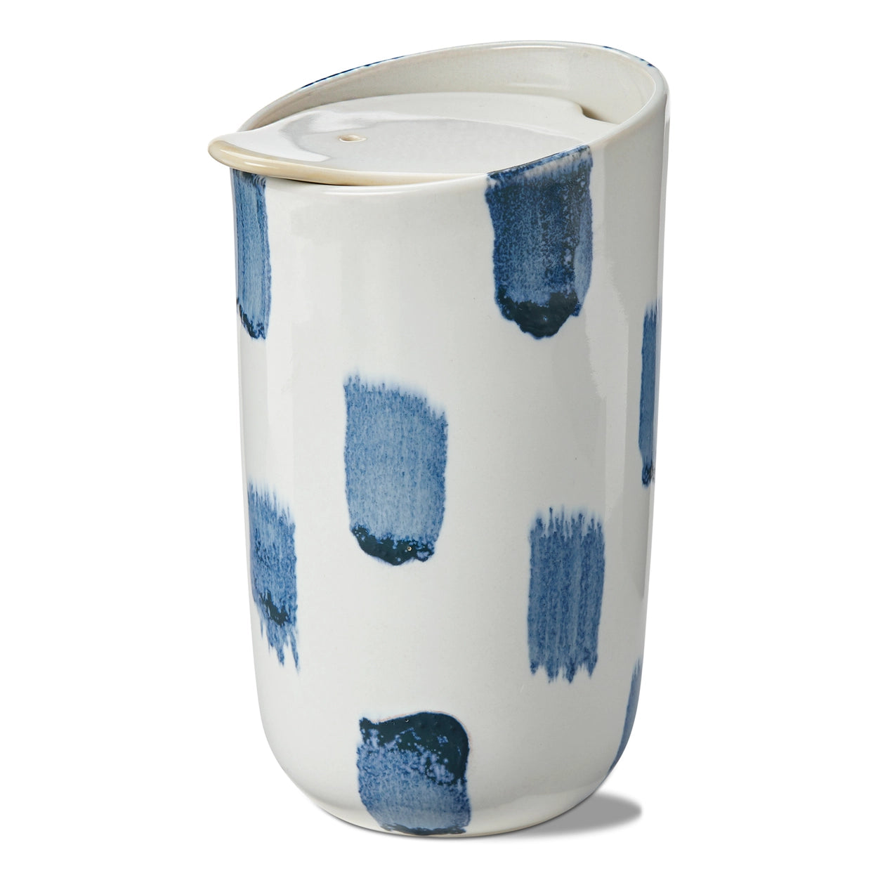 Brush Stroke Stoneware Travel Mug