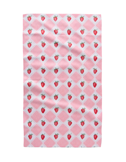 Geometry Tea Towel- Vera Strawberries