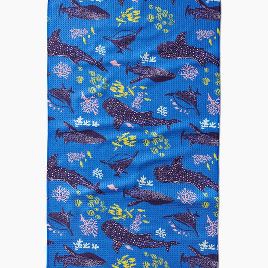 Geometry Tea Towel-Whale Shark