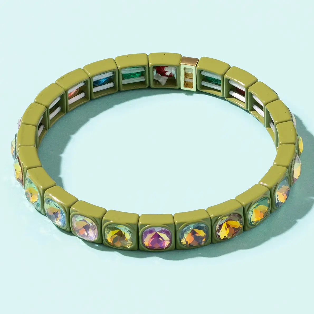 Enamel Stretch Bracelet- Zoe Colorful