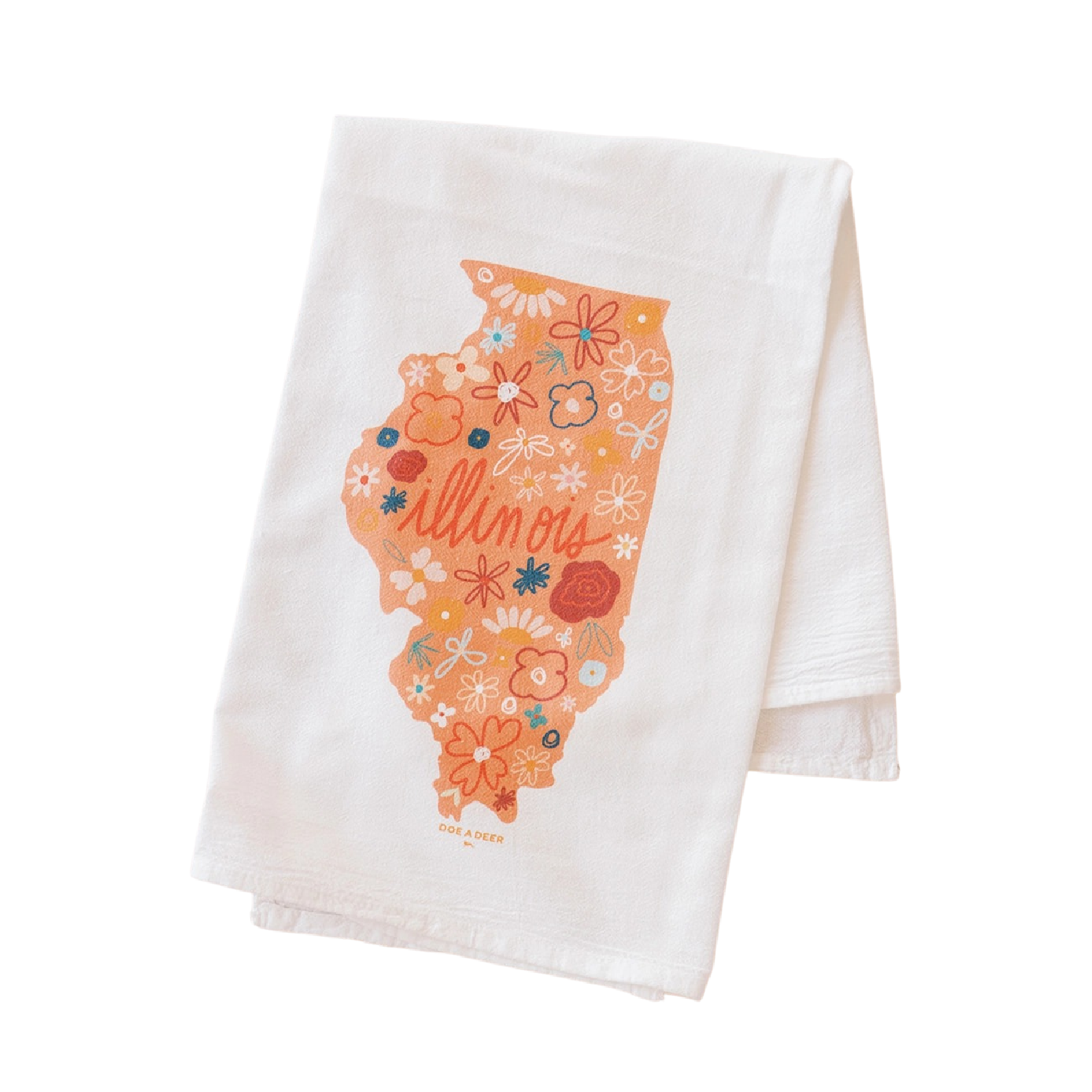 Illinois Floral Flour Sack Towel
