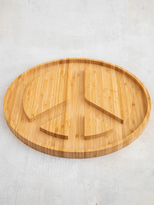Natural Life Peace Sign Cheese and Cracker Board